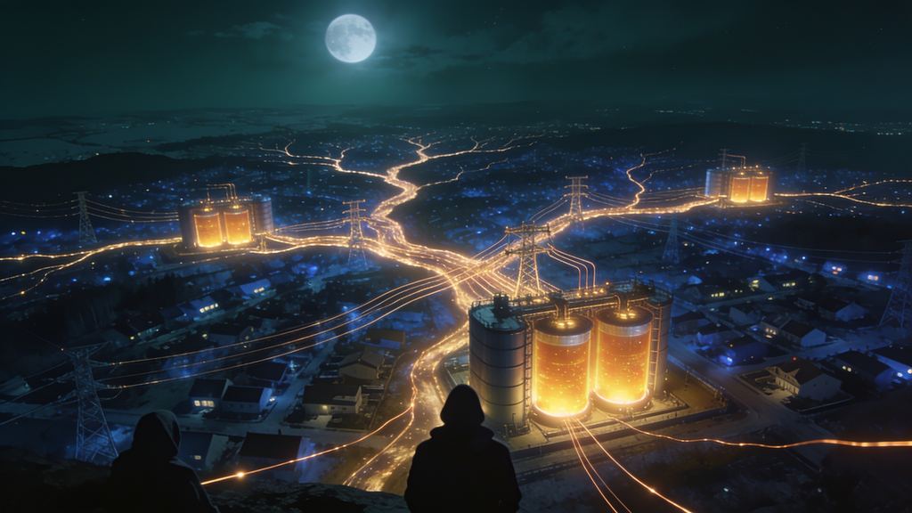 The Grid Breathes at Night
